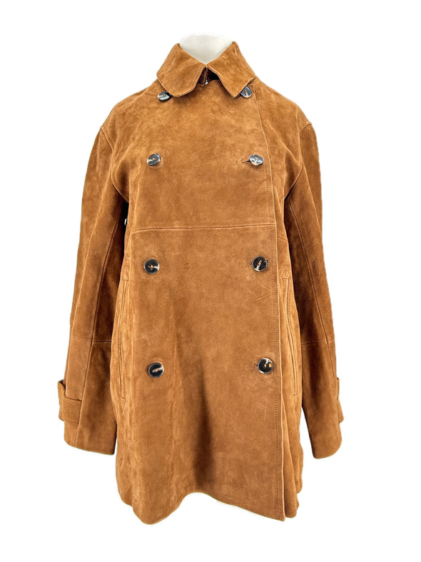 Veste en cuir suédé