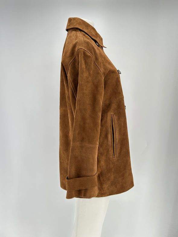 Veste en cuir suédé