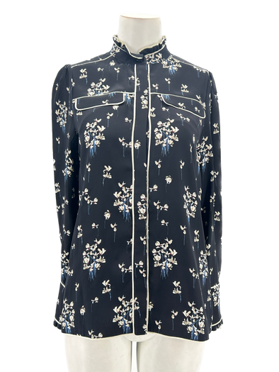 Chemise à fleurs en soie