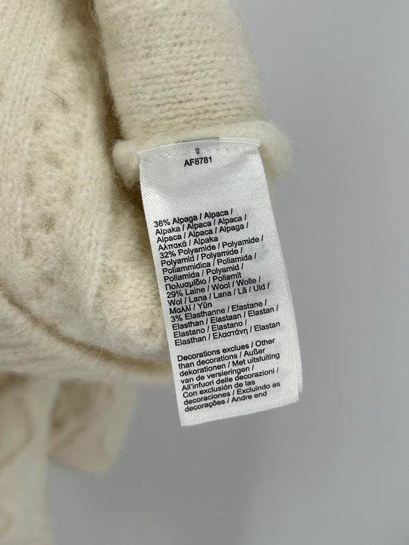 Pull écru en laine mélangée
