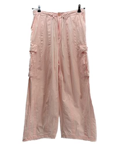 Pantalon parachute rose