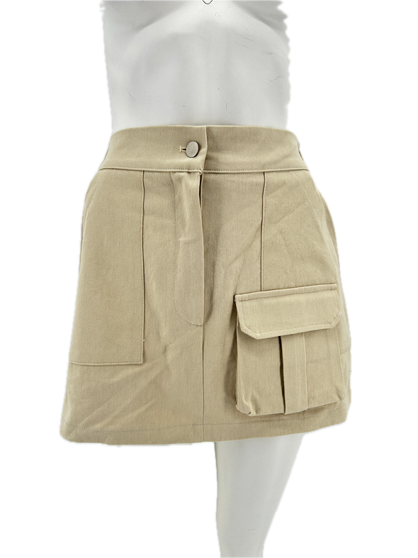 Jupe cargo beige