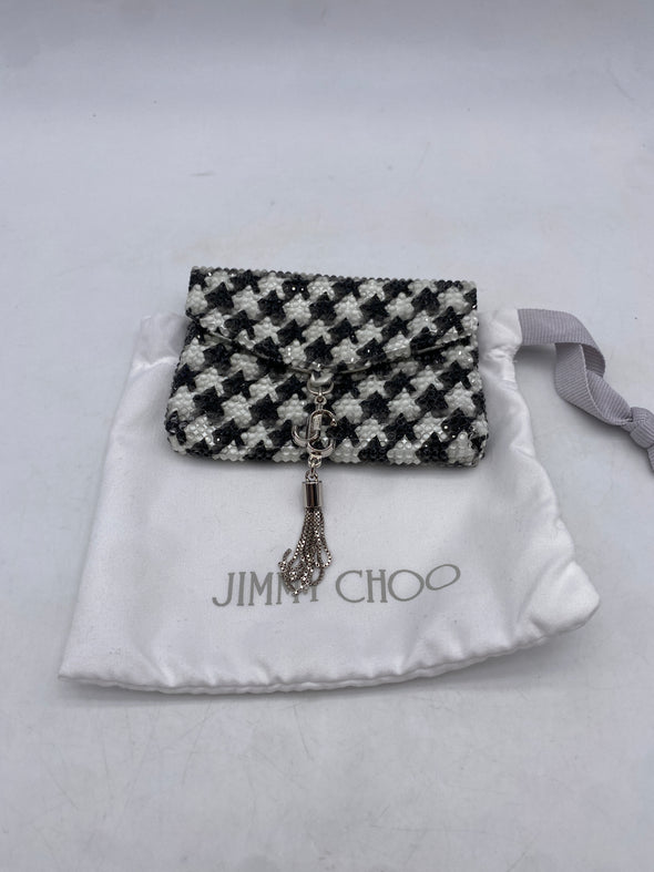Pochette à strass pied de poule