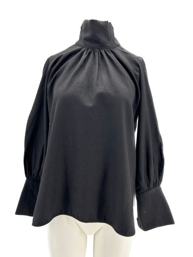 Blouse en laine noire