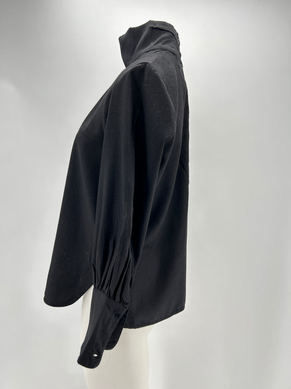 Blouse en laine noire