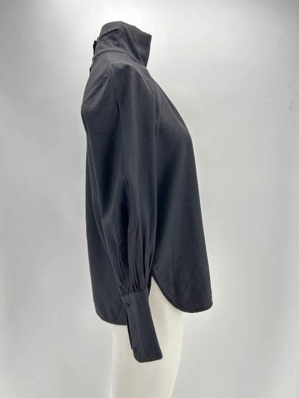 Blouse en laine noire