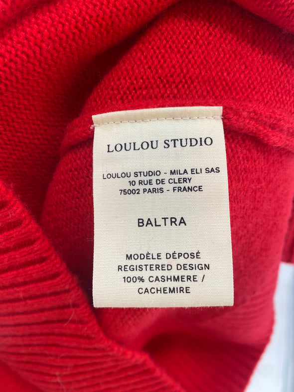 Pull en cachemire rouge