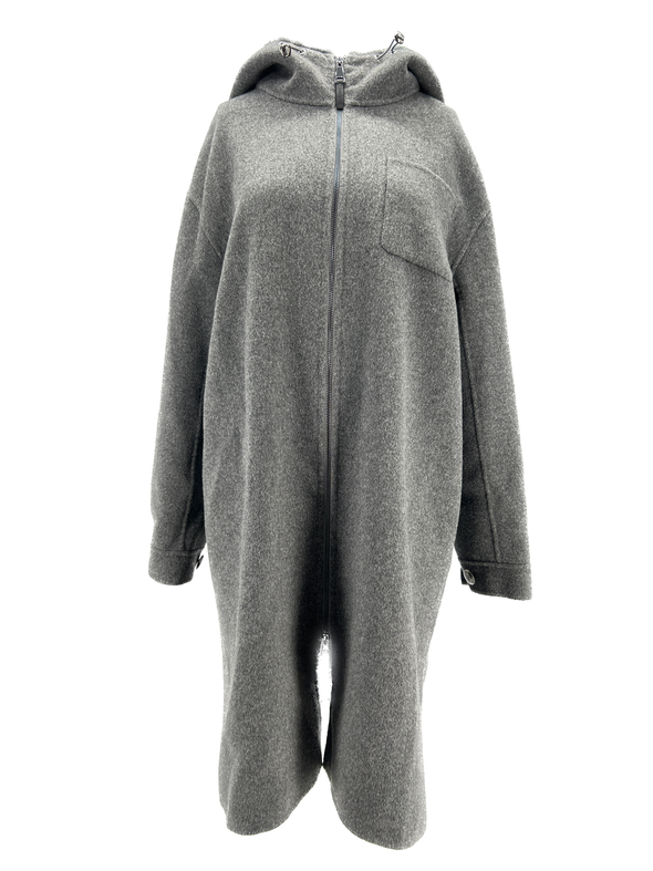 Manteau en laine gris