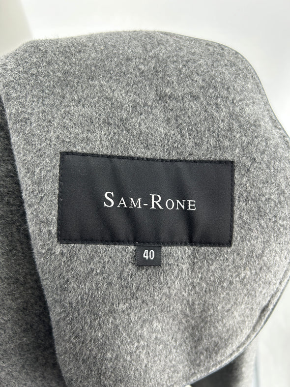 Manteau en laine gris