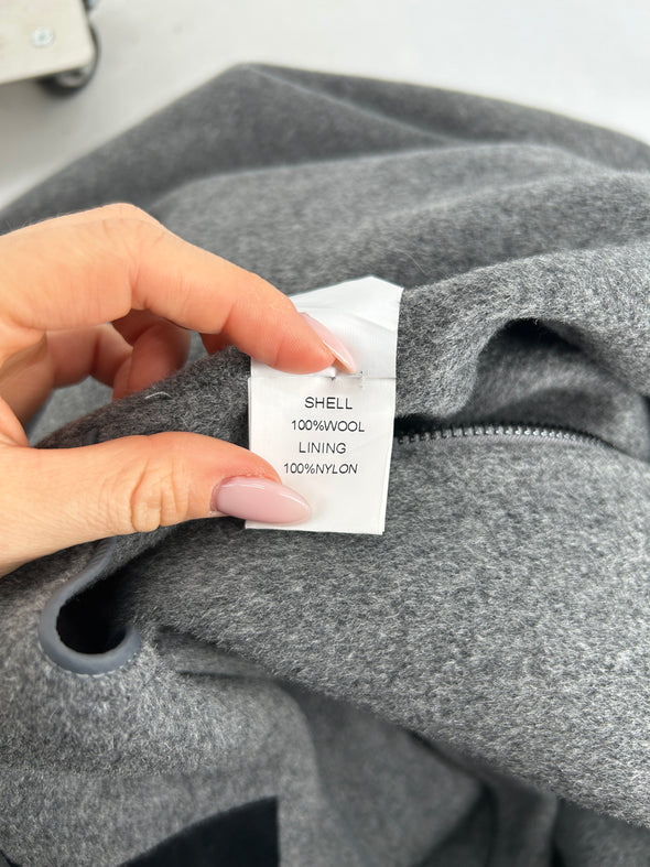 Manteau en laine gris