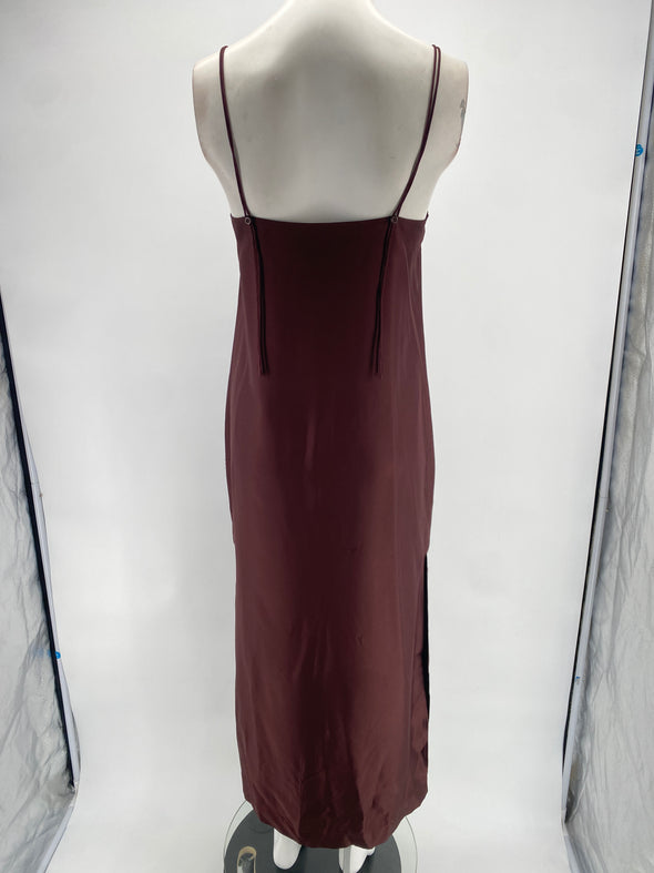 Robe longue marron