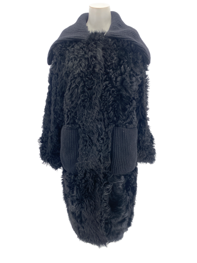Manteau en laine noir