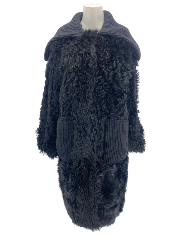 Manteau en laine noir