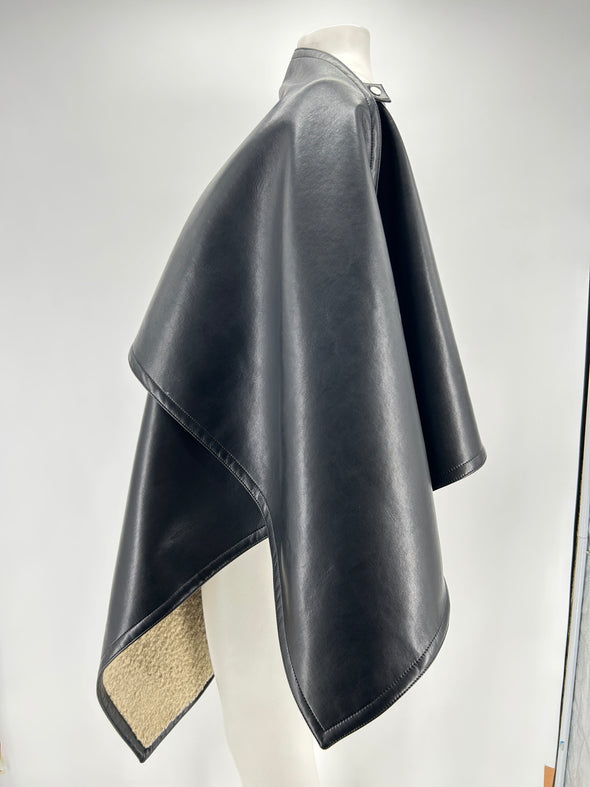 Poncho en faux shearling
