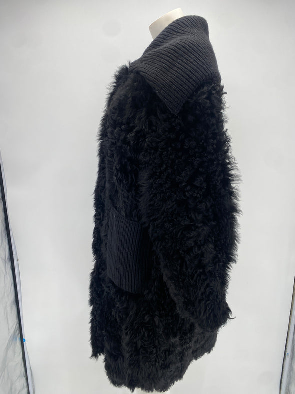 Manteau en laine noir