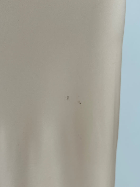 Robe satinée beige