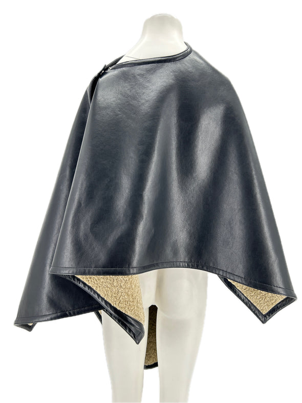 Poncho en faux shearling