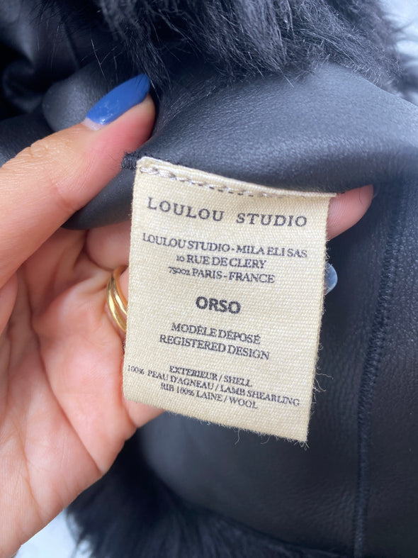 Manteau en laine noir
