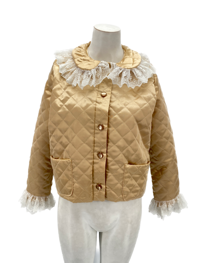 Veste satinée beige