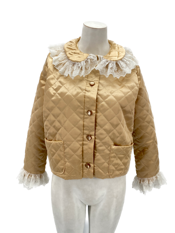 Veste satinée beige