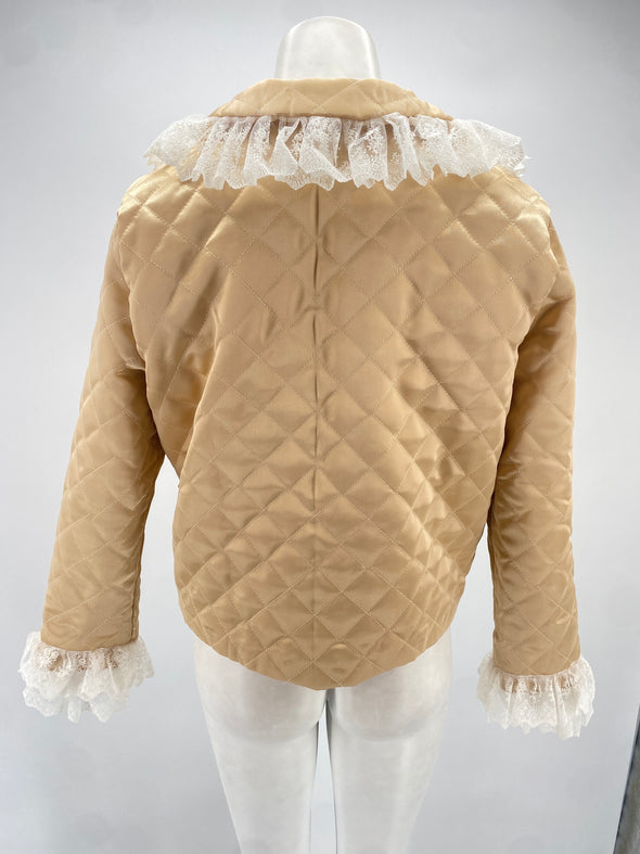Veste satinée beige