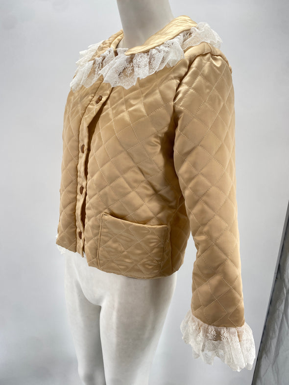 Veste satinée beige