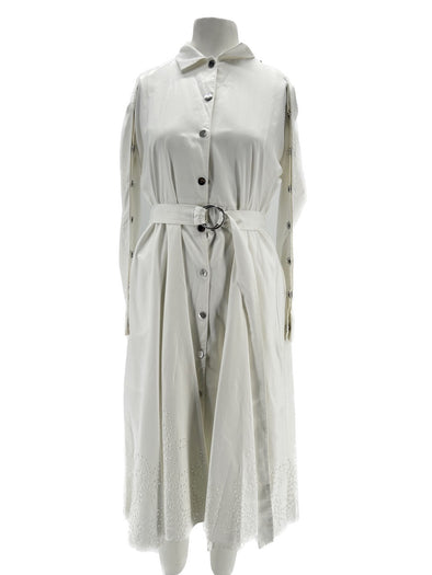 Robe longue blanche en coton