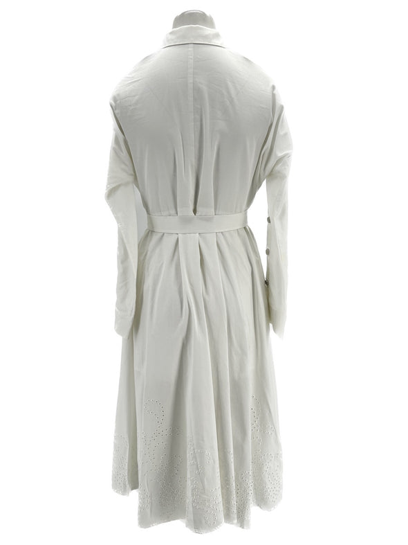 Robe longue blanche en coton