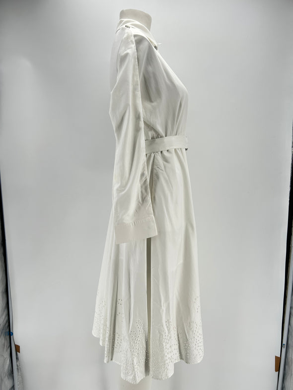 Robe longue blanche en coton