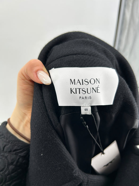 Manteau en laine noir