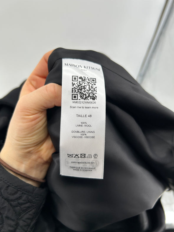 Manteau en laine noir