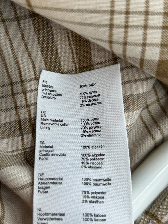 Trench beige avec col en velours