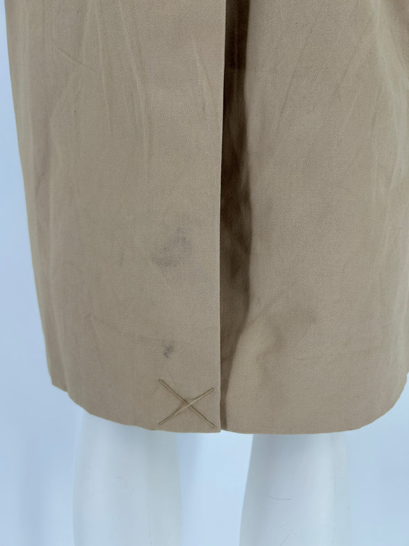 Trench beige avec col en velours