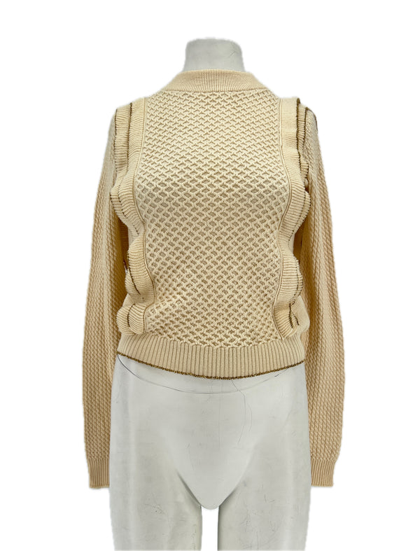 Pull en laine beige