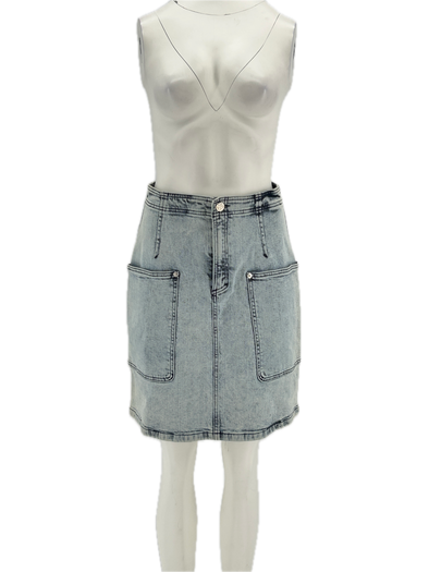 Jupe en denim délavé