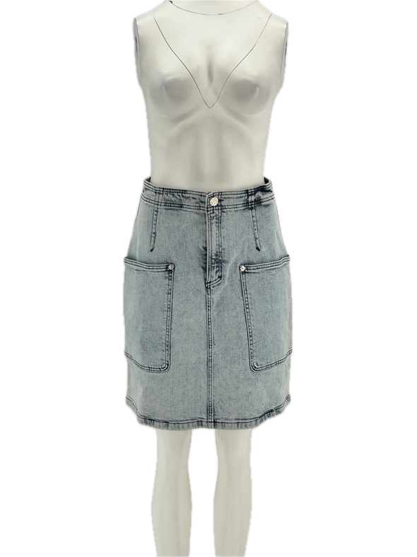 Jupe en denim délavé