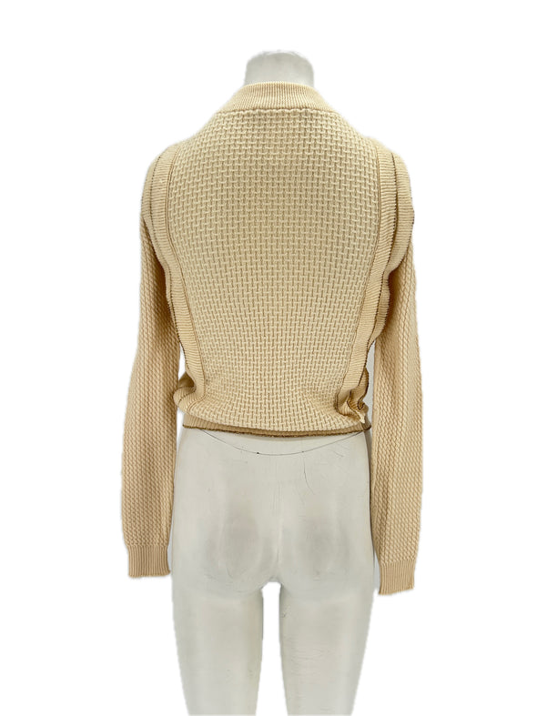 Pull en laine beige