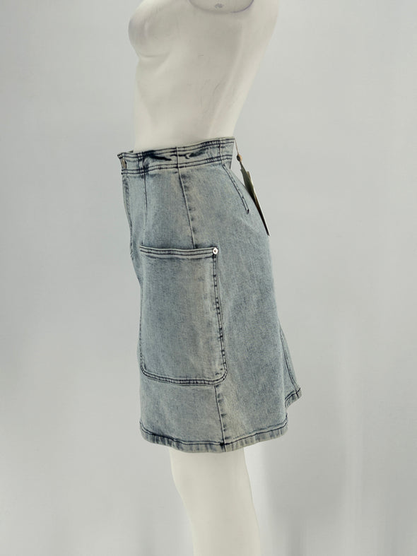 Jupe en denim délavé