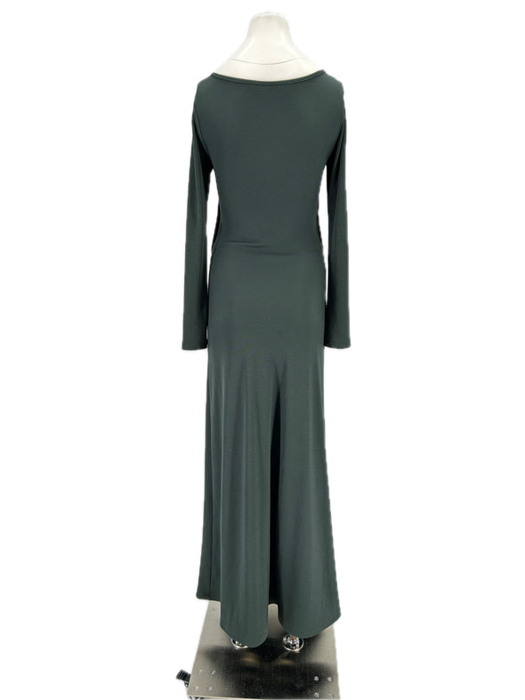 Robe ajourée verte foncée