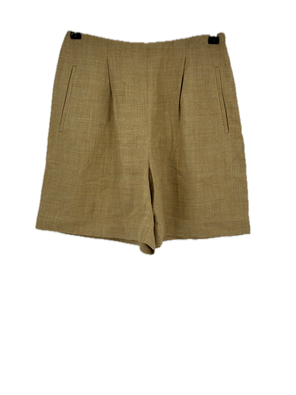 Short en mélange de soie et lin