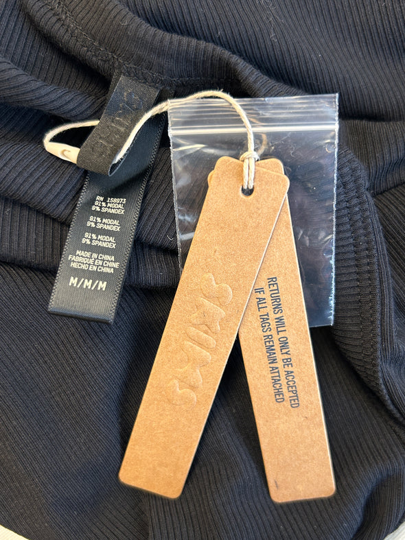 T-shirt côtelé à manches longues