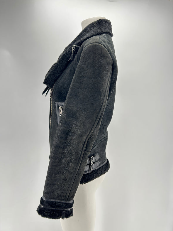 Peau lainée noire