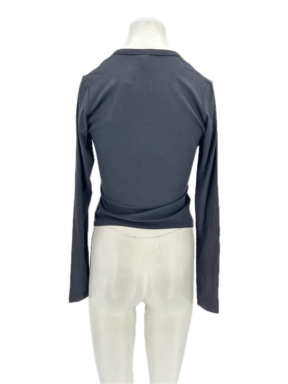 T-shirt côtelé à manches longues