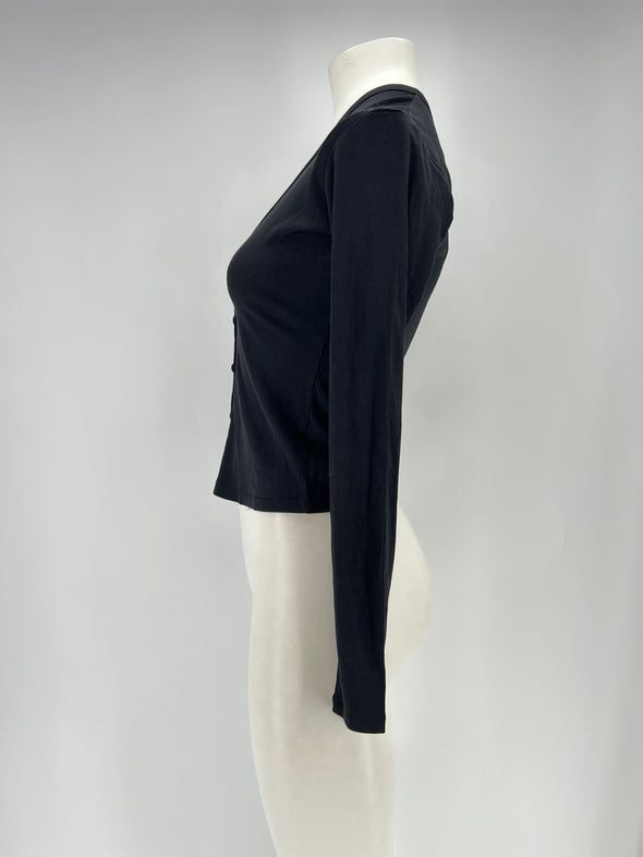 T-shirt côtelé à manches longues