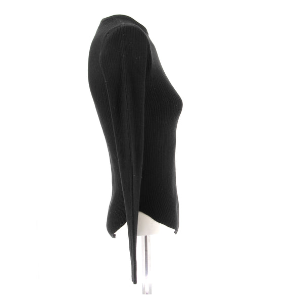 Top en laine noir
