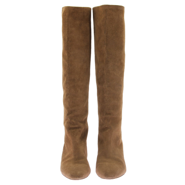 Bottes en daim camel