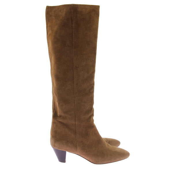 Bottes en daim camel