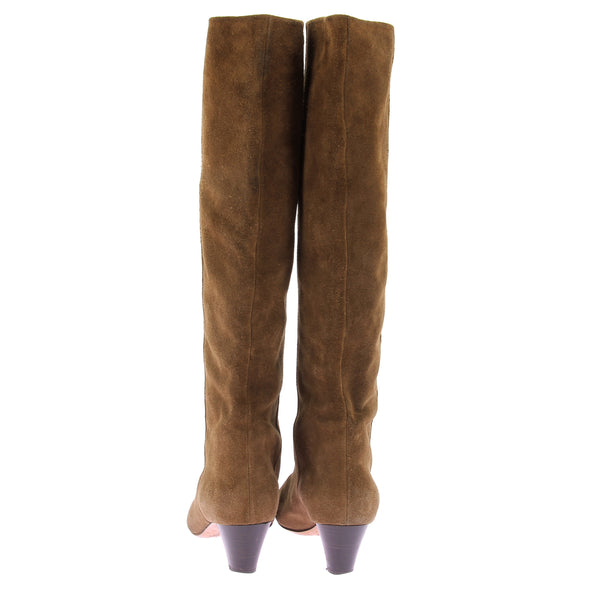 Bottes en daim camel