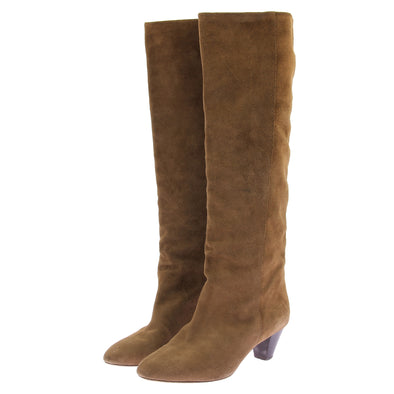 Bottes en daim camel