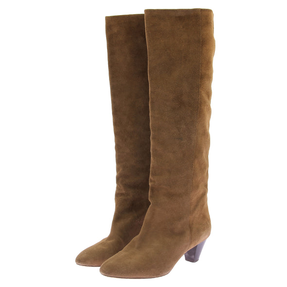 Bottes en daim camel